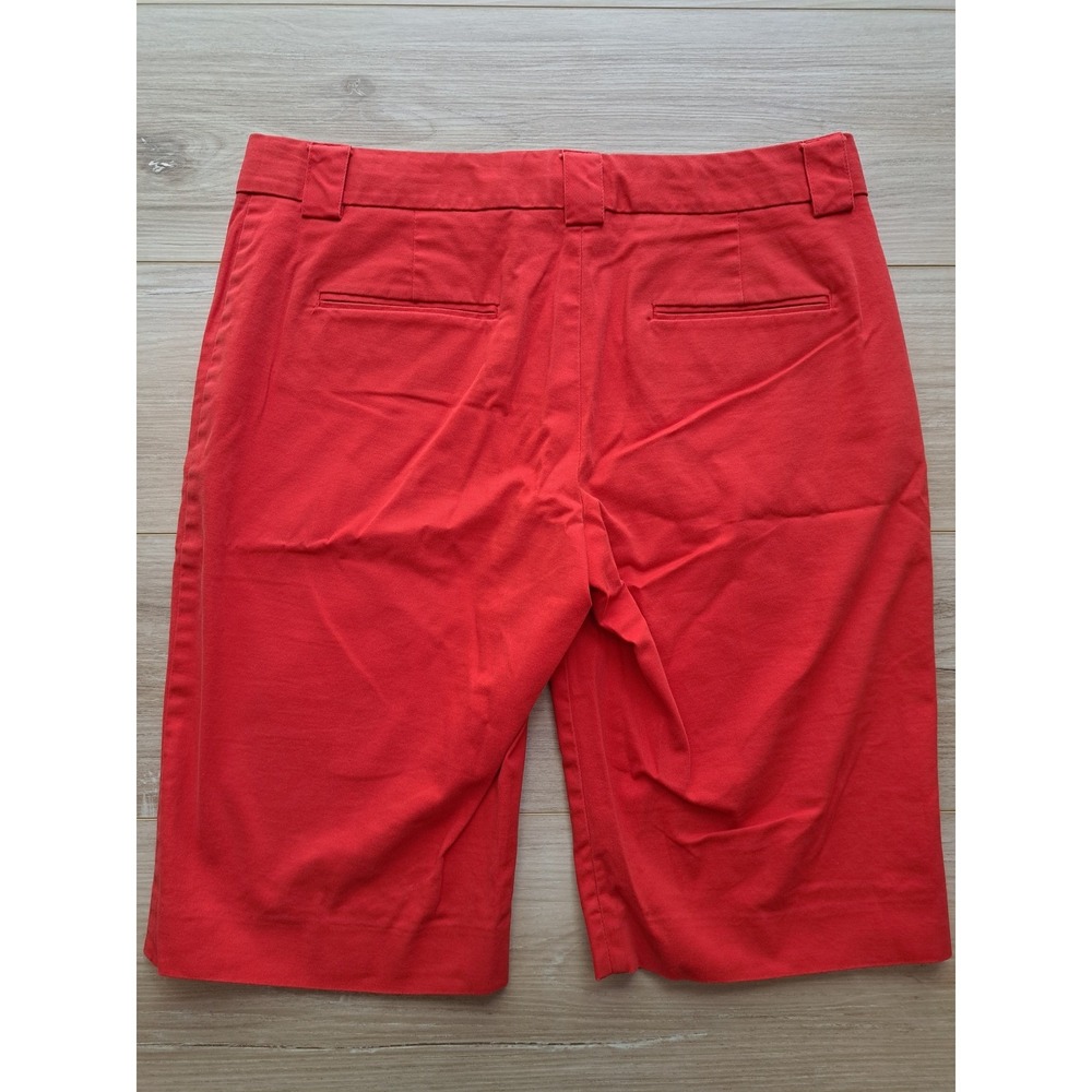 Express Design Studio Red Editor Bermuda Shorts Womens Stretch Cotton Size 8 - Picture 2 of 9